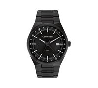 Calvin Klein Reloj con Movimiento de Cuarzo de Tres Manecillas y Calendario para Hombre Colección DISTINGUISH con Correa de Acero Inoxidable Negra - 25200490