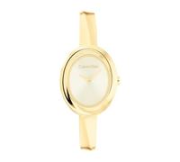 Calvin Klein Reloj De Movimiento De Cuarzo De Dos Manecillas para Mujer Colección Twisted Bezel con Pulsera Rígida de Acero Inoxidable de Color Dorado - 25100056