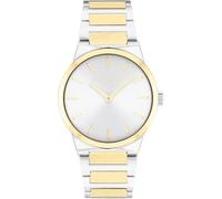 Calvin Klein Reloj De Movimiento De Cuarzo De Dos Manecillas para Mujer Colección CK Linear Elegance con Correa de Acero Inoxidable Bicolor, 25100113