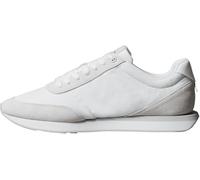 Calvin Klein Retro Runner ESS Mix Mat Ym0ym01361Low Top para Hombre, Blanco Triple Blanco Brillante, 42 2/3 EU
