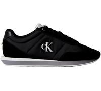Calvin Klein Retro Runner ESS Mix Mat Ym0ym01361Low Top para Hombre, Negro Negro Stormfront Vaporous White, 44 EU