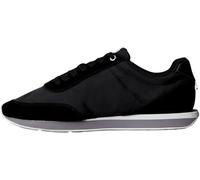 Calvin Klein Retro Runner ESS Mix Mat Ym0ym01361Low Top para Hombre, Negro Negro Stormfront Vaporous White, 42 1/3 EU