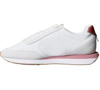 Calvin Klein Retro Runner Lace Up Nylon MG Yw0Yw01990, Parte Superior Baja Mujer, White (Bright White/Dusty Rose/Gum), 39 EU