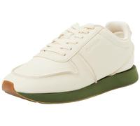 Calvin Klein Retro Runner Yw0yw02025 - Tenis Bajos con Cordones para Mujer, White Light Anacardo Medieval Forest Gum, 40 EU