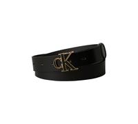 Calvin Klein Round Buckle 30mm Belt Black/antique Light Gold Talla: 90 | Cinturones Outlet | Mujer | Amarillo