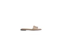 Calvin Klein Round Flat Sandal Leather Desert Taupe Talla: 39 | Chancletas Outlet | Mujer | Negro