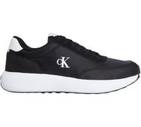 Calvin Klein Runner Sneaker Hombre Athleisure Laceup de Piel, Negro (Black/Bright White), 41