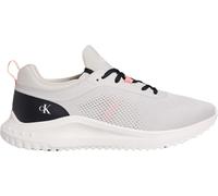 Calvin Klein Runner Sneaker Hombre Eva Tech Knit con Logotipo, Gris (Moonstruck/Creamy White/Orange), 43