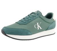 Calvin Klein Runner Sneaker Hombre Retro Iconic Calzado, Verde (Green Palm/Creamy White), 40