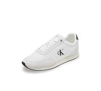 Calvin Klein Runner Sneaker Hombre Retro Mix con Logotipo, Blanco (Bright White/Black), 41