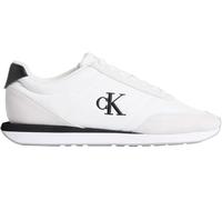 Calvin Klein Runner Sneaker Hombre Retro Mix con Logotipo, Blanco (Bright White/Black), 44