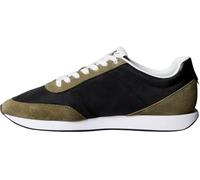 Calvin Klein Runner Sneaker Hombre Retro Mix con Logotipo, Multicolor (Black/Capers/Bright White), 42