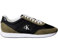 Calvin Klein Runner Sneaker Hombre Retro Mix con Logotipo, Multicolor (Black/Capers/Bright White), 45