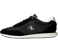 Calvin Klein Runner Sneaker Hombre Retro Mix con Logotipo, Negro (Black/Bright White), 44