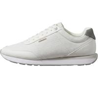 Calvin Klein Runner Sneaker Hombre Retro Runner T LTH AOP NY con Logotipo Estampado, Beige (Bright White/Granite Gray), 43