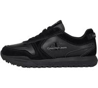 Calvin Klein Runner Sneaker Hombre Toothy Irregular Lines de Ante, Negro (Triple Black), 46