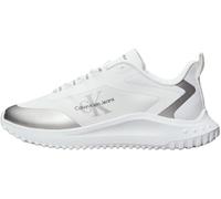 Calvin Klein Runner Sneaker Mujer Eva Low Lace Mix Calzado Deportivo, Blanco (Bright White/Silver), 39