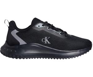 Calvin Klein Runner Sneaker Mujer Eva Mix Logo de Malla, Negro (Black/Mockingbird), 37