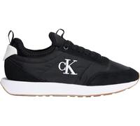 Calvin Klein Yw0Yw02060 - Calcetines retro para mujer, con cordones, parte superior baja, color negro (negro/blanco brillante), talla 6.5