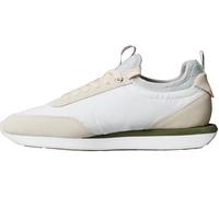 Calvin Klein Runner Sneaker Mujer Retro Lace Up Sock con logotipo, Multicolor (Bright White/Light Cashew/Med Fore), 38