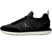 Calvin Klein Runner Sneaker Mujer Retro Lace Up Sock con Logotipo, Negro (Black/Gun Metal/Gum), 37