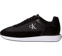 Calvin Klein Runner Sneaker Mujer Retro Laceup Mix con Cordones, Negro (Black/Bright White), 38