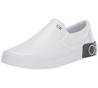 Calvin Klein Ryor, Zapatillas Hombre, Lienzo Blanco 115, 43.5 EU