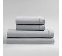 Calvin Klein - Sábanas de Cama Queen, Juego de Ropa de Cama de percal de algodón Lavado con Fundas de Almohada a Juego, Bolsillos Profundos, Certificado Oeko-Tex (percal Lavado Azul Acero, Queen)