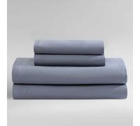 Calvin Klein - Sábanas tamaño Queen, Juego de Ropa de Cama de satén de algodón orgánico, decoración del hogar lujosamente Suave, Certificado Gots (Organic Earth Dusk Blue, Queen)