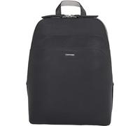 Calvin Klein Saffiano - Mochila de negocios para mujer, color negro y arena, talla única, Negro (Ck Black/Sand Pebble), ONE SIZE