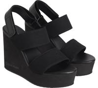 Calvin Klein Sandalias de cuña para mujer en Yw0yw01790 Sandalias de cuña, Negro Triple Negro, 41 EU