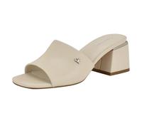 Calvin Klein Sandalias de tacón Rowena para mujer, Marfil 150, 37.5 EU
