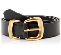 Calvin Klein Sarah LV04K7012G - Cinturón de hebilla con logotipo de 2 piezas, 2 cinturones, negro (negro/dorado profundo), 90, Negro (negro/oro profundo), 90 cm
