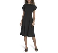 Calvin Klein Scuba Crepe Event Short Sleeve Midi Dress Vestido, Negro, 40 Mujeres
