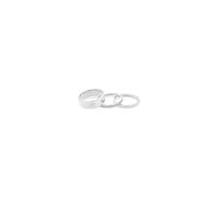 Calvin Klein Set de 3 Anillos para Mujer Colección CK TRIO en Acero Inoxidable con Cristales - 35000794D, 56mm, Silver
