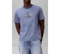 Calvin Klein Short Sleeve 20s Stripe Jersey Tee Dark Denim Talla: S | Camisetas con Decoración Impresa Outlet | Hombre | Azul