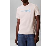 Calvin Klein Camiseta de Manga Corta Hombre Graphic con Cuello Redondo, Beige (Oatmeal), S
