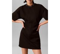 Calvin Klein Short Sleeve Logo Rib Interlock Dress Black Talla: M | Blusón Outlet | Mujer | Negro