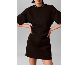 Calvin Klein Short Sleeve Logo Rib Interlock Dress Black Talla: S | Blusón Outlet | Mujer | Negro