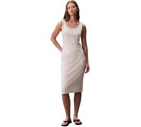 Calvin Klein SL Baby Rib Label Square N LV047F257G Vestidos para Mujer, Gris, L