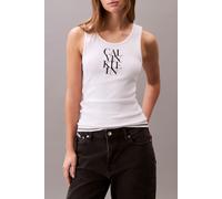 Calvin Klein Sl Cotton Rib Solid Brilliant White Talla: XL | Camisetas de tirantes Outlet | Mujer | Blanco