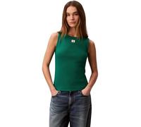 Calvin Klein SL Woven Label 2x2 Baby Rib Cuto Lv047f246g Camiseta de Tirantes Anchos Mujer