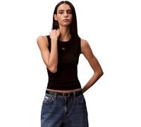 Calvin Klein SL Woven Label 2x2 Baby Rib Cuto Lv047f246g Camiseta de Tirantes Anchos Mujer