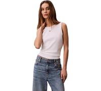 Calvin Klein SL Woven Label 2x2 Baby Rib Cuto Lv047f246g Camiseta de Tirantes Anchos Mujer