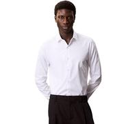Calvin Klein Camisas de Vestir Delgadas ESNTL Poplin Nos STR SLD para Hombre, Color Blanco (Blanco), L
