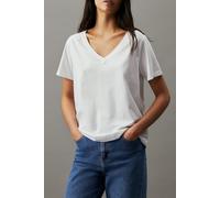 Calvin Klein Smooth V-neck T-shirt Standard Fit White Talla: XS | Camisetas de Seda Outlet | Mujer | Blanco