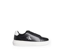 Calvin Klein Sneaker con Suela Cupsole Hombre Chunky Mono de Piel, Negro (Black/Bright White), 41