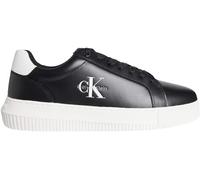 Calvin Klein Sneaker con Suela Cupsole Hombre Chunky Mono de Piel, Negro (Black/Bright White), 42