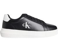Calvin Klein Sneaker con Suela Cupsole Hombre Chunky Mono de Piel, Negro (Black/Bright White), 42