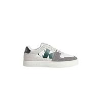 Calvin Klein Sneaker con Suela Cupsole Hombre Classic Heritage Calzado, Multicolor (White/Mushroom/G Palm/Black), 45
